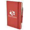 A5 Soft Touch Notebook and Pen in Red
