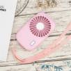 Handheld Rechargeable Fan in Pastel Pink