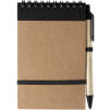 Recycled Wire Bound Flip Notebooks in Natural/Black