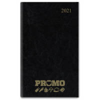 Promotional black pocket weekly diaries printed with your logo from Total Merchandise
