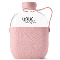 Branded Hip Water Bottles in blush from Total Merchandise