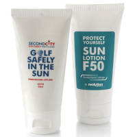 Promotional F50 Sun Lotion Tubes with Printed Labels from Total Merchandise