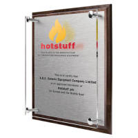 Promotional Veneered Wood Pillar Plaques for Events