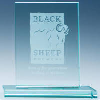 Rectangle Jade Glass Award is Simple and Elegant, Perfect for Company Gifts