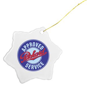 Printed Ceramic Christmas Decoration custom branded with logo