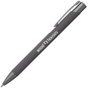 Crosby Soft Touch Metal Ballpens in Taupe