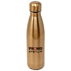 Branded 500ml Metal Bottles Engraved in Metallic Rose Gold
