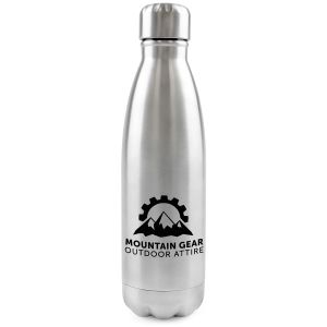 450ml Double Walled Metal Bottles in Silver