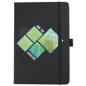 Custom Printed A5 Value Soft Feel Notebooks in black