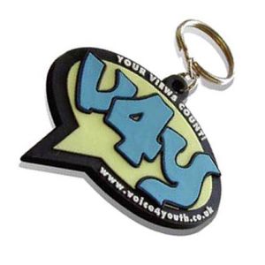 Corporate Branded 2D PVC Keyrings made to your bespoke shape
