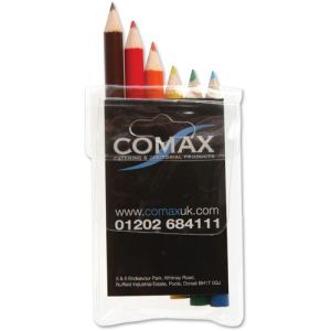 6 Pack Mini Colouring Pencils