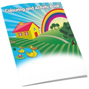 Promotional A5 8 Side Colouring Booklets for giveaways