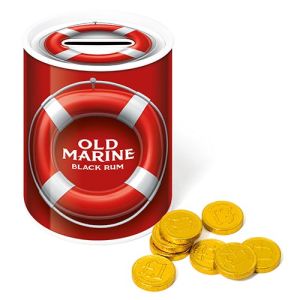 Chocolate Coin Money Box Tins