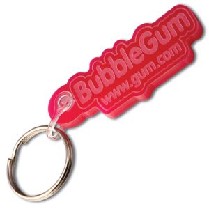 Promotional Embossed Acrylic Keyrings for giveaways