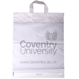 Promotional Flexi Loop Handle Polythene Carrier Bags for events
