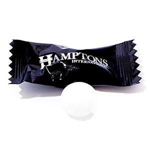Promotional Flow Wrapped Mint Imperials with company logos