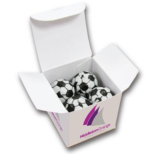 Foiled Chocolate Football Cubes
