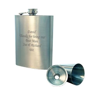 Personalised Hip Flask and Cup Sets made from stainless steel