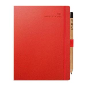 Branded Ivory Matra Large Weekly Diaries with Pencil for desks