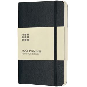Pocket Moleskine Soft Cover Ruled Notebook in Black