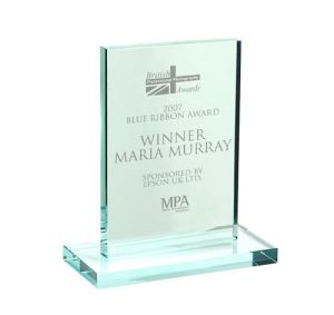 Rectangular Jade Glass Trophy Awards