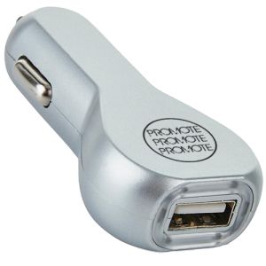 Promotional Single USB Car Chargers with company designs