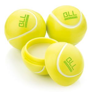 Tennis Ball Lip Balm in White/Yellow