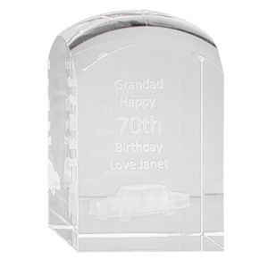 3D Engraved Crystal Domed Towers