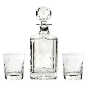Large Crystal Decanter and Glass Sets