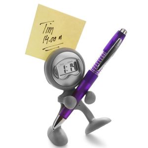 Promotional Flexi Man Clocks for Desktop Advertising