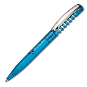 Promotional New Spring Clear Pen with company logos