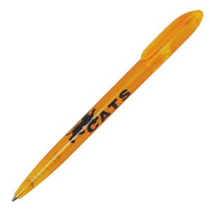 Promotional Twisty Frost Ballpens with company logos