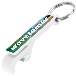 Custom Branded Plastic Bottle Opener Keyrings with logo