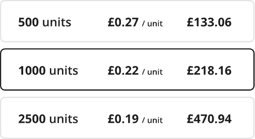 Price breaks