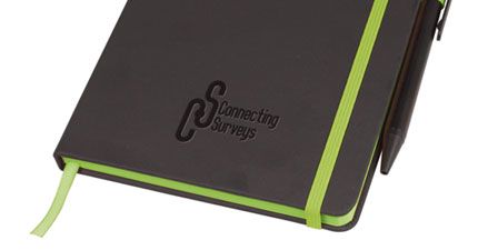 Debossed promotional notebook