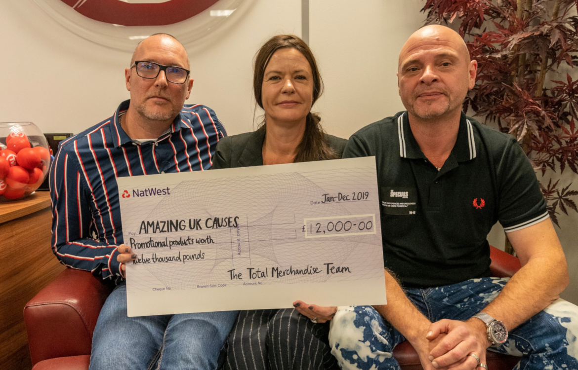 Total Merchandise Celebrates Donating Products Worth £12k