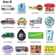 Size B Printed Shaped Flexible Fridge Magnets from Total Merchandise