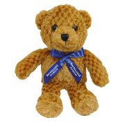 Promotional 9 Inch Jango Bear with a company logo printed to the bow from Total Merchandise
