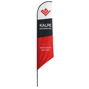 Angled Banner Flags in White/Black