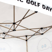 Inside of our custom 3x3m Gazebo from Total Merchandise
