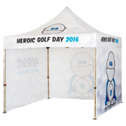 Custom 3x3m Gazebo with Walls and full colour printed with a company design from Total Merchandise