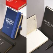 A5 Wide Strap Soft Touch PU Notebooks
