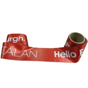 Printed ribbon branded with your corporate design from Total Merchandise