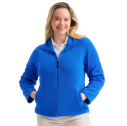 Ladies' Zipped Fleece Jackets in Royal Blue