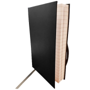 Matra Classic Pocket Ruled Notebooks in Black showing lined pages