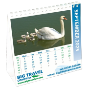 Promotional Square Easel Calendars with a company design on each page from Total Merchandise