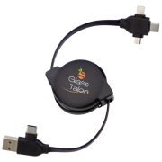 Promotional 3 in 1 Retractable Charging Cable for Event Gifts