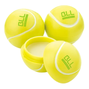 Custom Printed Tennis Ball Lip Balm in White/Yellow with Logo Printed by Total Merchandise