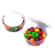 UK Branded Medium Sized Eco-friendly Pots of Skittles with Blank Label from Total Merchandise
