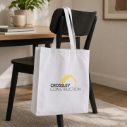 Lifestyle image of the 8oz White Canvas Tote Bag with Gusset personalised by Total Merchandise
